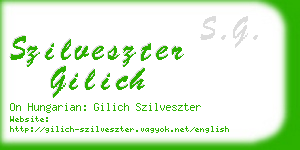 szilveszter gilich business card